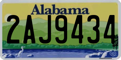 AL license plate 2AJ9434