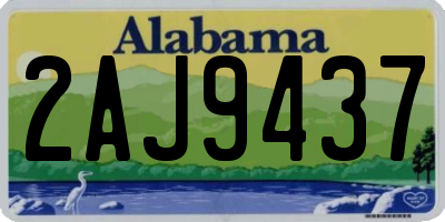 AL license plate 2AJ9437