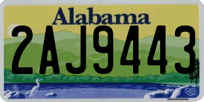 AL license plate 2AJ9443