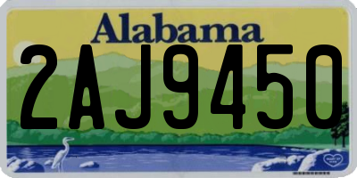 AL license plate 2AJ9450