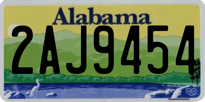 AL license plate 2AJ9454