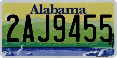 AL license plate 2AJ9455
