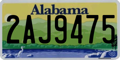 AL license plate 2AJ9475