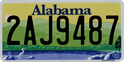 AL license plate 2AJ9487