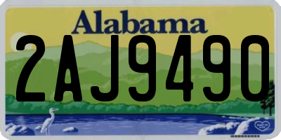 AL license plate 2AJ9490