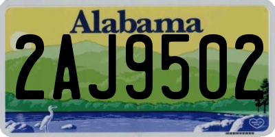 AL license plate 2AJ9502