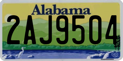 AL license plate 2AJ9504