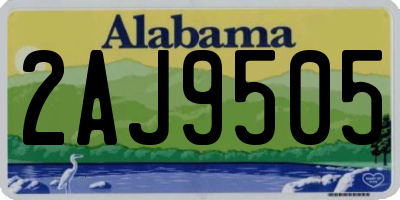 AL license plate 2AJ9505