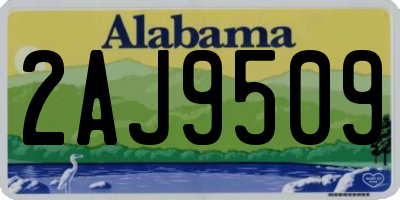 AL license plate 2AJ9509