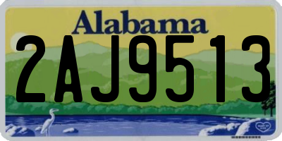 AL license plate 2AJ9513
