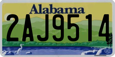 AL license plate 2AJ9514