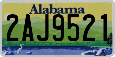 AL license plate 2AJ9521