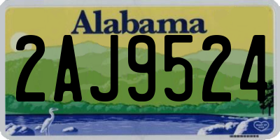 AL license plate 2AJ9524