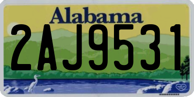 AL license plate 2AJ9531