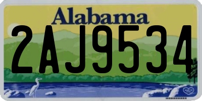 AL license plate 2AJ9534