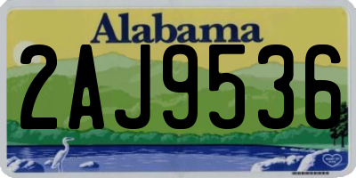 AL license plate 2AJ9536