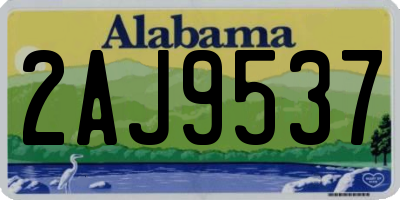 AL license plate 2AJ9537