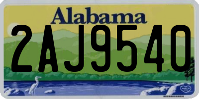AL license plate 2AJ9540