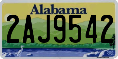 AL license plate 2AJ9542