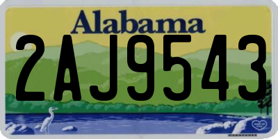 AL license plate 2AJ9543