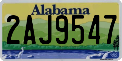 AL license plate 2AJ9547