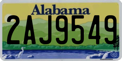 AL license plate 2AJ9549