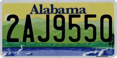 AL license plate 2AJ9550