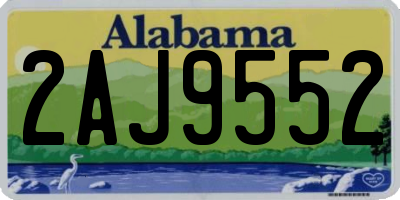 AL license plate 2AJ9552
