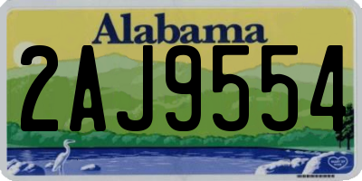 AL license plate 2AJ9554