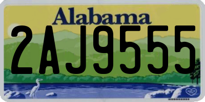 AL license plate 2AJ9555