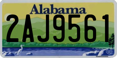AL license plate 2AJ9561