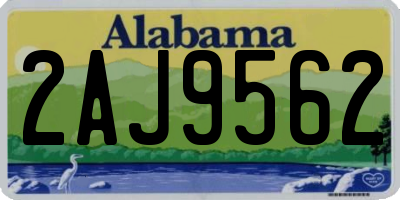 AL license plate 2AJ9562