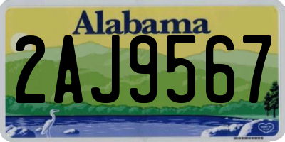 AL license plate 2AJ9567