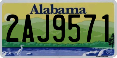 AL license plate 2AJ9571