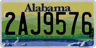 AL license plate 2AJ9576