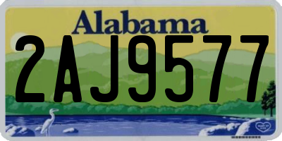 AL license plate 2AJ9577