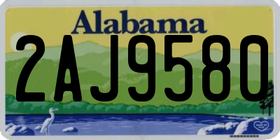 AL license plate 2AJ9580