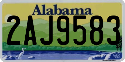 AL license plate 2AJ9583