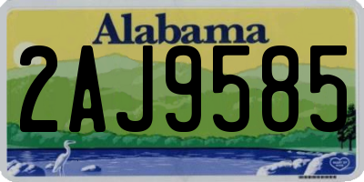 AL license plate 2AJ9585