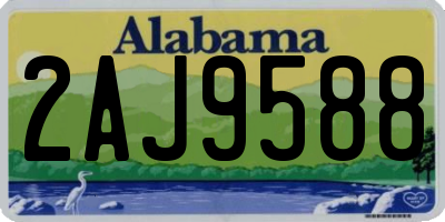 AL license plate 2AJ9588