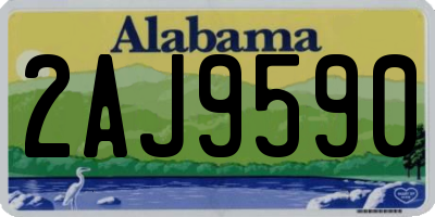AL license plate 2AJ9590