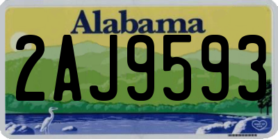 AL license plate 2AJ9593