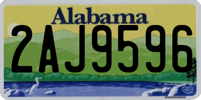 AL license plate 2AJ9596