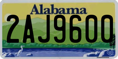 AL license plate 2AJ9600
