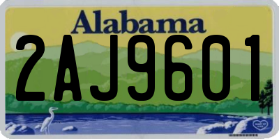 AL license plate 2AJ9601