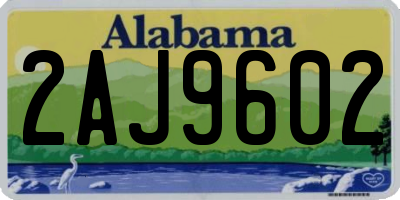 AL license plate 2AJ9602