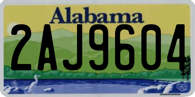 AL license plate 2AJ9604