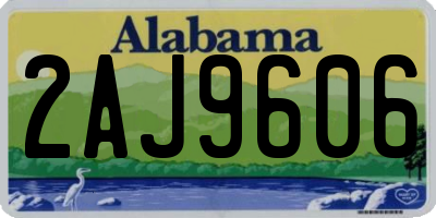 AL license plate 2AJ9606