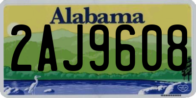 AL license plate 2AJ9608