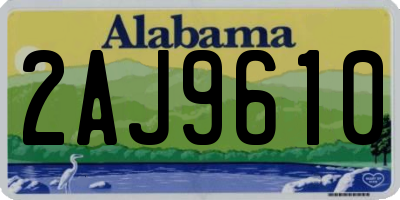 AL license plate 2AJ9610